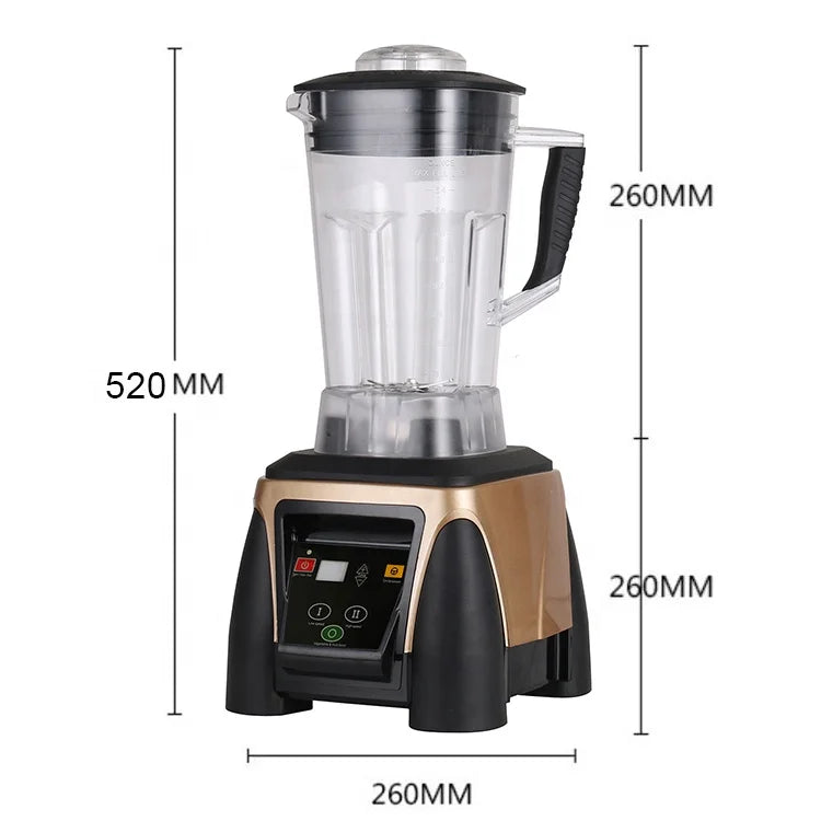 Mélangeur de glace automatique électrique lourd de nourriture de fruit de presse-agrumes de mélangeur de minuterie 3HP 2200W l'atelier des ustensiles