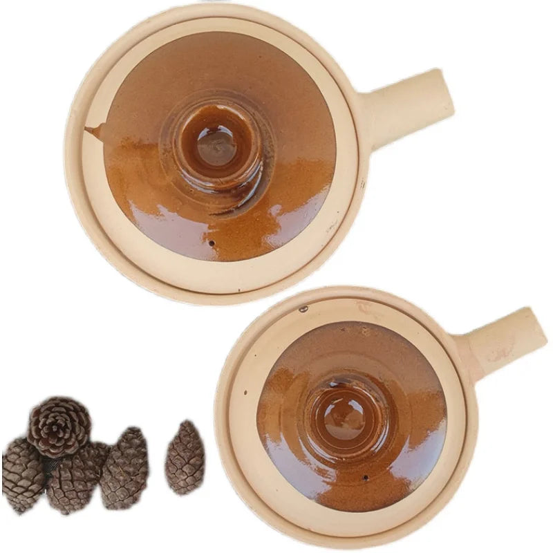 500 ml 800 ml Chaoshan Chaozhou Casserole riz nouilles Casserole bouillie poterie Pot avec poignée Pot en argile l'atelier des ustensiles