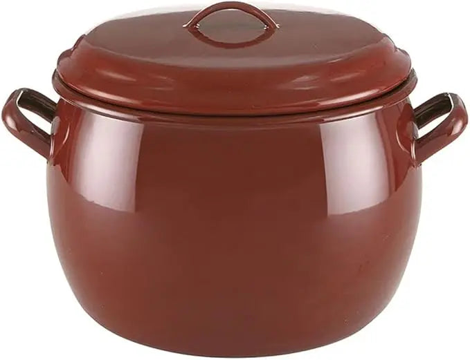 Pot en céramique marron de 20 cm, 0,5 L, poids maximum de 3,13 kg, avec couvercle l'atelier des ustensiles