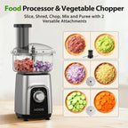 Blender tout-en-un 1000W avec pichet de 34 oz, gobelet de 22 oz, hachoir à viande, hachoir à légumes et moulin à épices - Système de cuisine sans BPA l'atelier des ustensiles