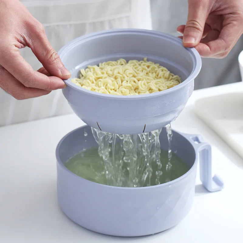 Ensemble de cuiseur à bol Ramen pour micro-ondes, bol à nouilles instantanées en paille de blé avec poignées, accessoires de cuisine pour cuiseur à nouilles Ramen l'atelier des ustensiles