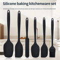 Ensemble d'ustensiles de cuisine en silicone 6 pièces, spatule à crème, spatule, pinceau à huile, ensemble de spatules de précision, outil de pâtisserie, manche non intégré l'atelier des ustensiles