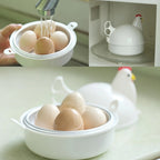 Chaudière à œufs en forme de poulet, cuiseur à vapeur, 4 œufs, 1 œuf, micro-ondes, outil de cuisine, accessoires de cuisine, nouvelle collection l'atelier des ustensiles