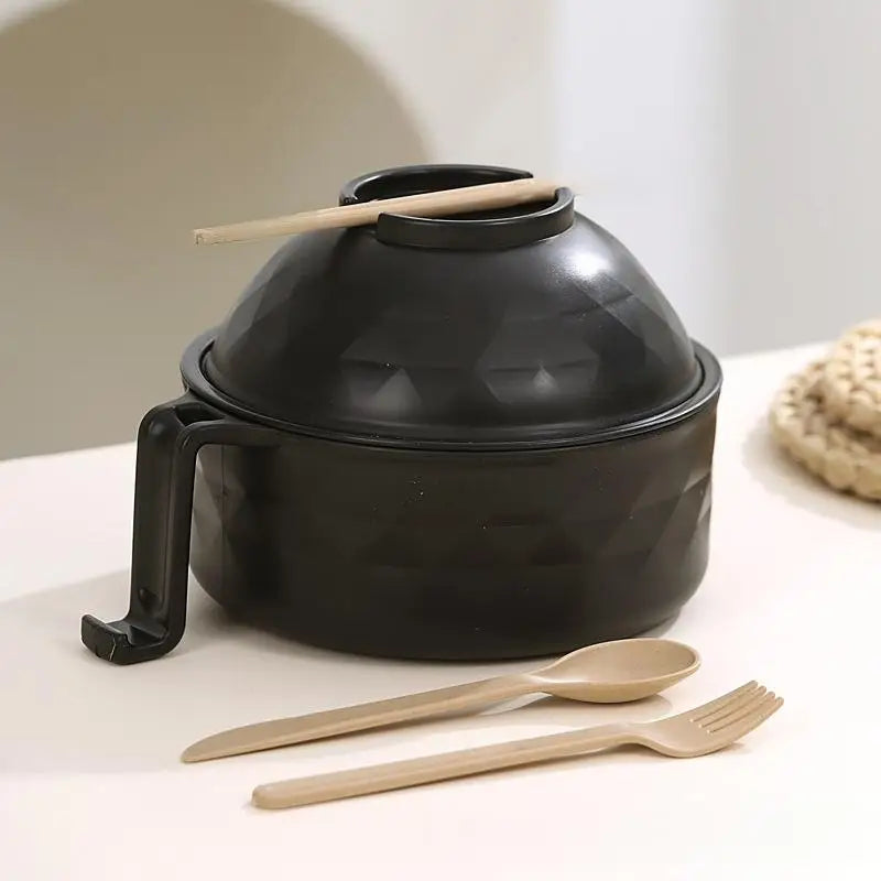 Cuiseur Ramen, ensemble de bols Ramen micro-ondes avec baguettes cuillère bol à nouilles Ramen cuisson instantanée pour les essentiels du dortoir universitaire l'atelier des ustensiles