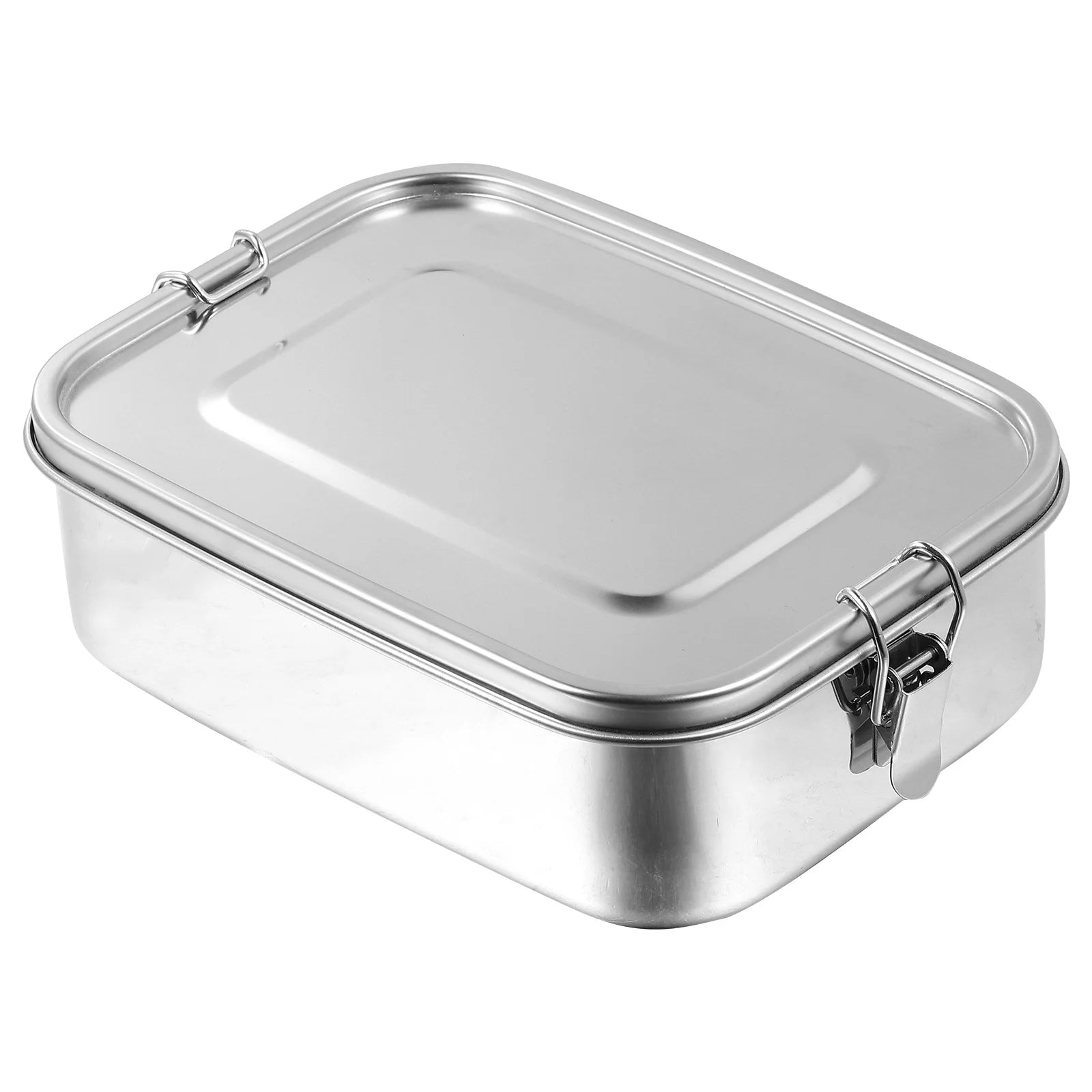 1 boîte à bento en acier inoxydable, conteneur alimentaire de 1,4 L, 3 compartiments, conception anti-fuite, pour l'école, le bureau, les voyages l'atelier des ustensiles