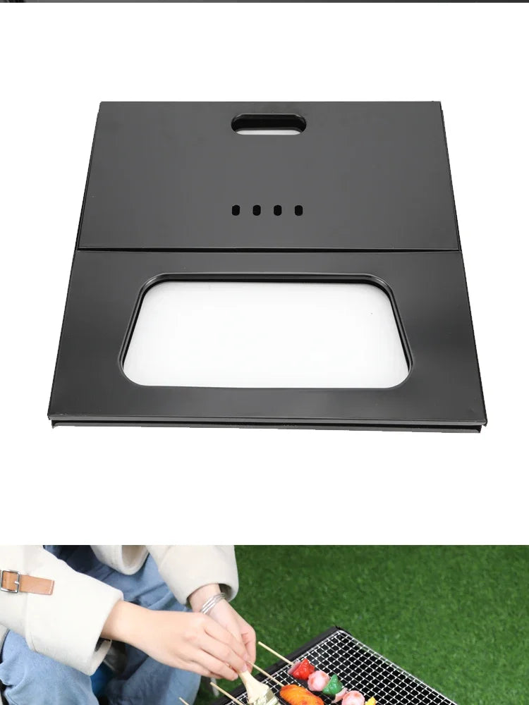 Barbecue épais pliable en X, Portable, en acier inoxydable, au carbone, pour Camping pique-nique l'atelier des ustensiles
