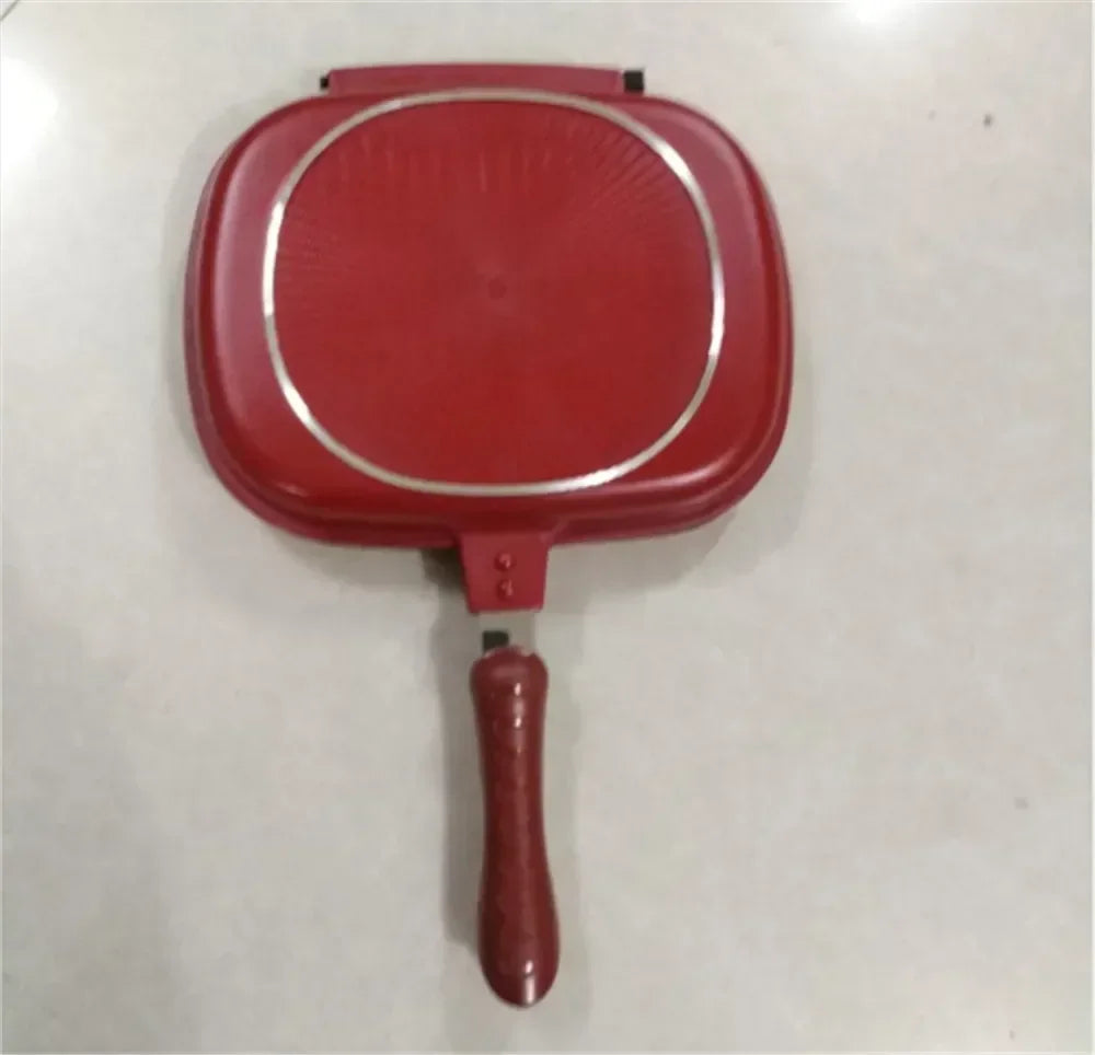 Poêle à frire double face antiarina, gril de cuisson, wok, maison, jardin, crêpes pour la cuisine, 32cm l'atelier des ustensiles
