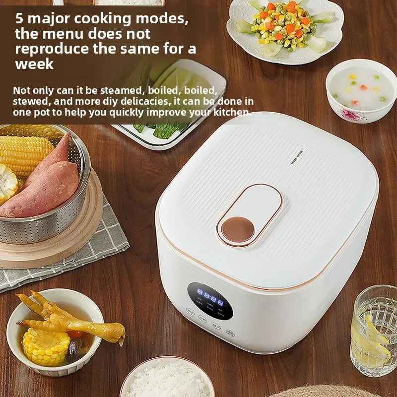 Cuiseur à riz électrique numérique intelligent multifonction 3L, Mini cuiseur à riz avec revêtement antiadhésif, Pot intérieur en céramique, séparation du riz et de la soupe l'atelier des ustensiles