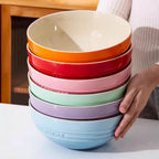 Grand bol à soupe en céramique, bol à salade, Le Creuset, usage domestique, grand bol, vaisselle de style français l'atelier des ustensiles