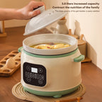 Marmite électrique multifonctionnelle de 3,8 l, mijoteuse, Pot intérieur en céramique, multi-cuiseur pour soupe, bouillie, Casserole, cuisine domestique l'atelier des ustensiles