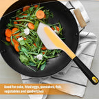 Spatule à Omelette antiadhésive de 33cm, tourneur de crème à gâteau, grattoir à beurre, mélange de farine, outil de cuisson, grattoir à pâtisserie résistant à la chaleur l'atelier des ustensiles