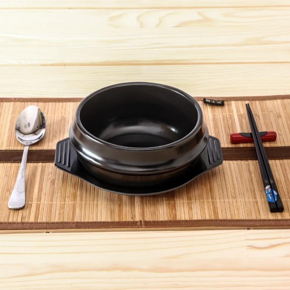 Casserole coréenne en céramique épaissie résistante à la chaleur avec plateau, pour cuisine coréenne, multi-usages, pour soupes et cuisson l'atelier des ustensiles