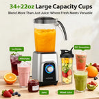 Blender tout-en-un 1000W avec pichet de 34 oz, gobelet de 22 oz, hachoir à viande, hachoir à légumes et moulin à épices - Système de cuisine sans BPA l'atelier des ustensiles