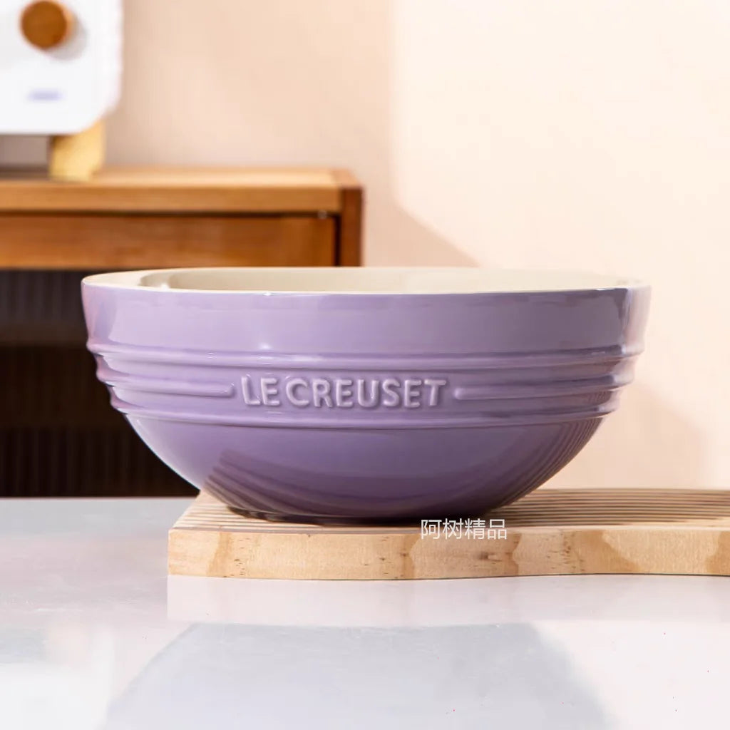 Grand bol à soupe en céramique, bol à salade, Le Creuset, usage domestique, grand bol, vaisselle de style français l'atelier des ustensiles