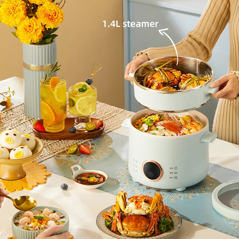 Cuiseur à riz électrique 2,0 l, Mini multicuiseur, boîte à déjeuner, cuiseurs à riz, poêle électrique antiadhésive, cuiseur à vapeur pour aliments l'atelier des ustensiles