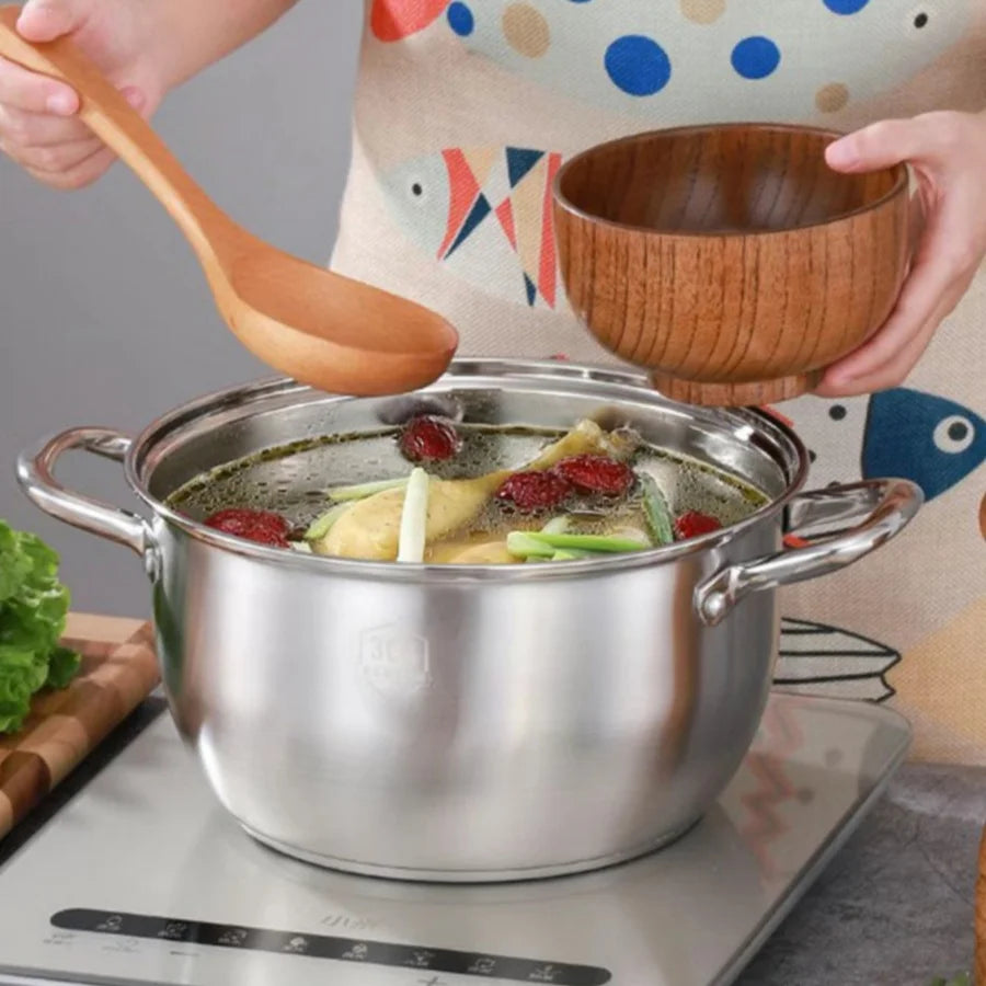 Tiroir de cage domestique épais à double couche en acier inoxydable SUS304, Mantou cuit à la vapeur, petit marmite à soupe, marmite à ragoût l'atelier des ustensiles
