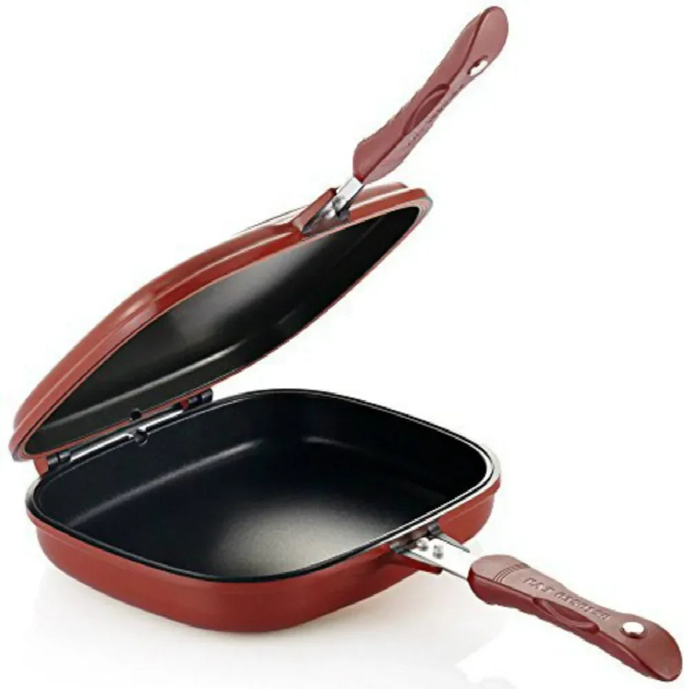 Poêle à frire double face antiarina, gril de cuisson, wok, maison, jardin, crêpes pour la cuisine, 32cm l'atelier des ustensiles