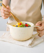 Bol de batteur à œufs en céramique de cuisine, bol à mélanger pointu avec poignée, cuisson du bol à mélanger, ustensiles de cuisine familial l'atelier des ustensiles