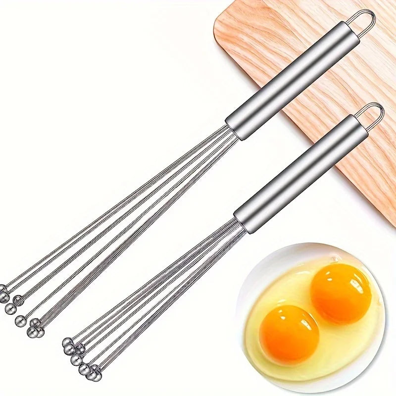Batteur à œufs manuel en acier inoxydable, Style boule, agitateur de cuisson, ensemble de fouets à œufs de cuisine portables pour la cuisson, accessoires de cuisson, 1 pièce l'atelier des ustensiles