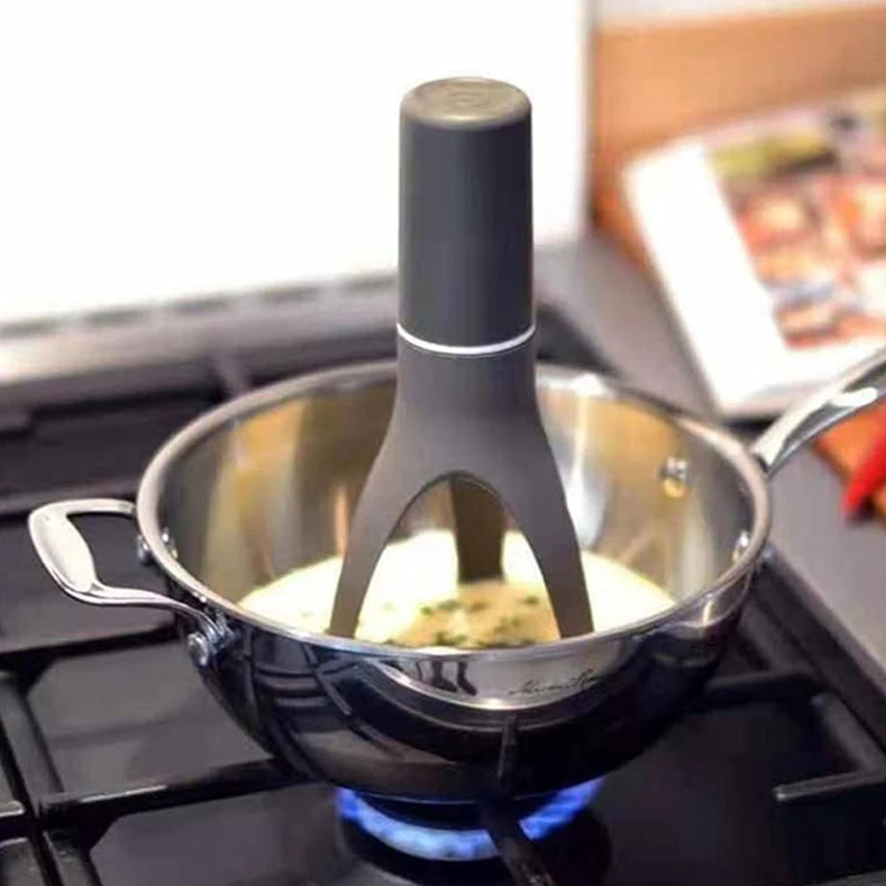 Agitateur à casserole triangulaire, batteur à œufs automatique, Sauces multifonctions, soupe, crème, mélangeur, lavable au lave-vaisselle, outils de cuisine à piles l'atelier des ustensiles