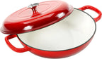Pot à soupe pour four hollandais de 4,5 l, Casserole en fonte, poêle avec couvercle et double poignées, cuisson au four hollandais l'atelier des ustensiles