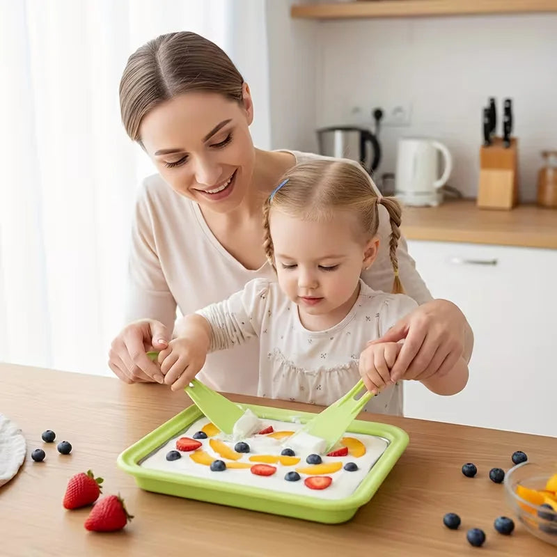 Nouvelle machine à glaçons domestique sans fil – Machine à yaourt et à crème glacée multifonctionnelle, plaque à neige fondante compacte pour friandises faites maison l'atelier des ustensiles