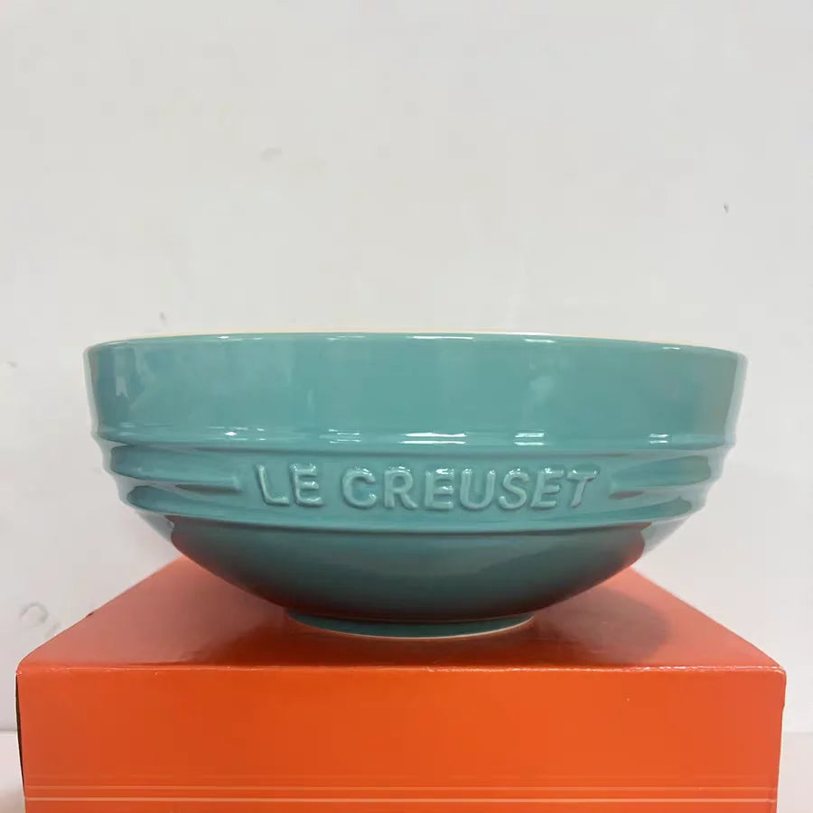 Grand bol à soupe en céramique, bol à salade, Le Creuset, usage domestique, grand bol, vaisselle de style français l'atelier des ustensiles