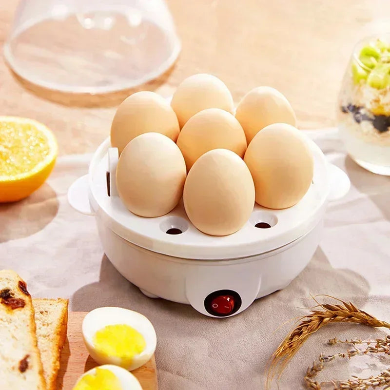 Cuiseur à œufs électrique multifonctionnel, Double couche pour faire bouillir, la pochette, les œufs et les légumes à la vapeur, appareil de petit déjeuner Compact l'atelier des ustensiles
