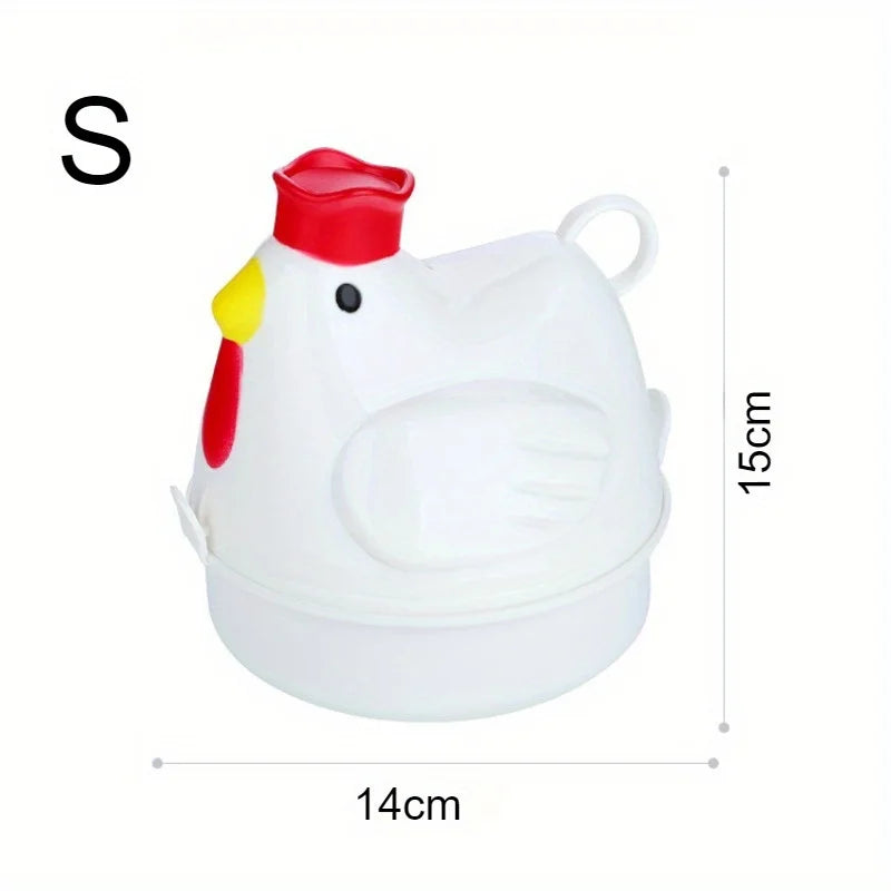 Chaudière à œufs en forme de poulet, cuiseur à vapeur, 4 œufs, 1 œuf, micro-ondes, outil de cuisine, accessoires de cuisine, nouvelle collection l'atelier des ustensiles