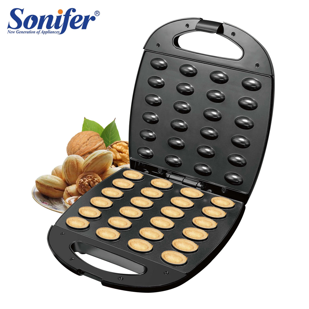 Sonifer – gaufrier électrique antiadhésif, 24 trous, plaques de noix, appareil de cuisine, petit déjeuner, poêle en fer l'atelier des ustensiles