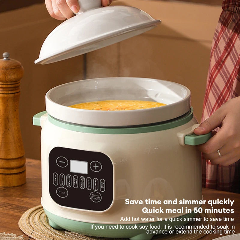 Marmite électrique multifonctionnelle de 3,8 l, mijoteuse, Pot intérieur en céramique, multi-cuiseur pour soupe, bouillie, Casserole, cuisine domestique l'atelier des ustensiles