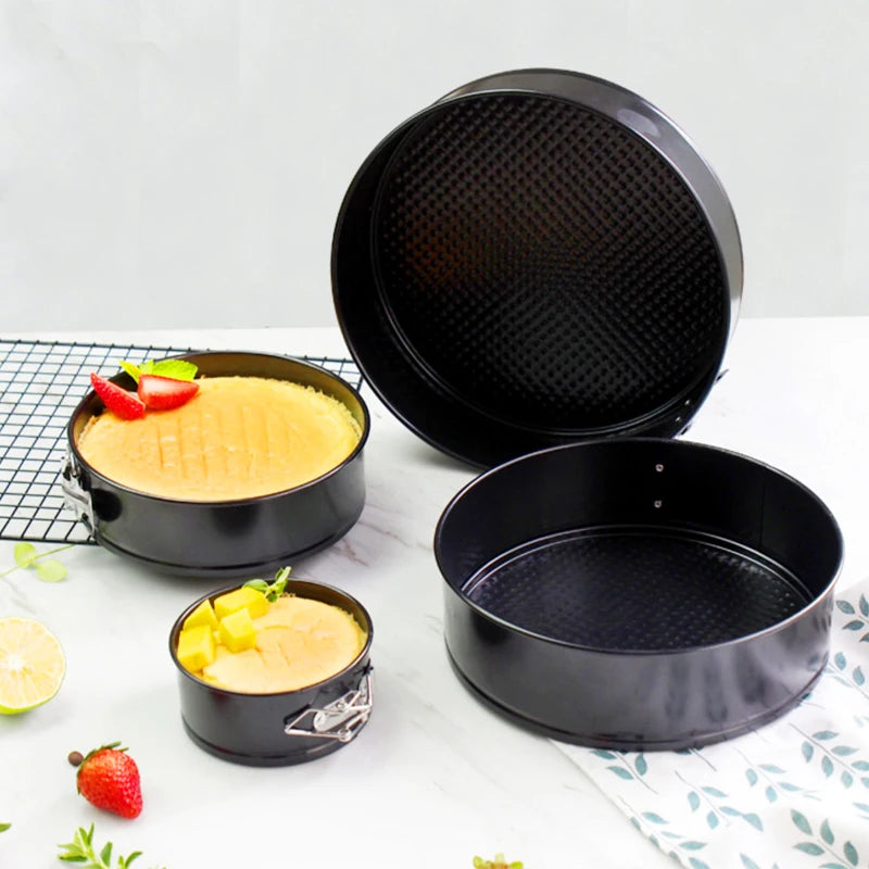 Ensemble de poêles à ressort rondes à revêtement antiadhésif, avec plaque inférieure amovible, moules à gâteaux ronds et en forme de cœur, moule à gâteau au fromage l'atelier des ustensiles