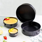 Ensemble de poêles à ressort rondes à revêtement antiadhésif, avec plaque inférieure amovible, moules à gâteaux ronds et en forme de cœur, moule à gâteau au fromage l'atelier des ustensiles