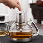 Théière en Verre à Degré de Chaleur, Cuisinière à Induction, Four Électromagnétique, Pot à Filtre Multifonctionnel, Cuisinière à Gaz, Bouilloire, Service à Thé l'atelier des ustensiles