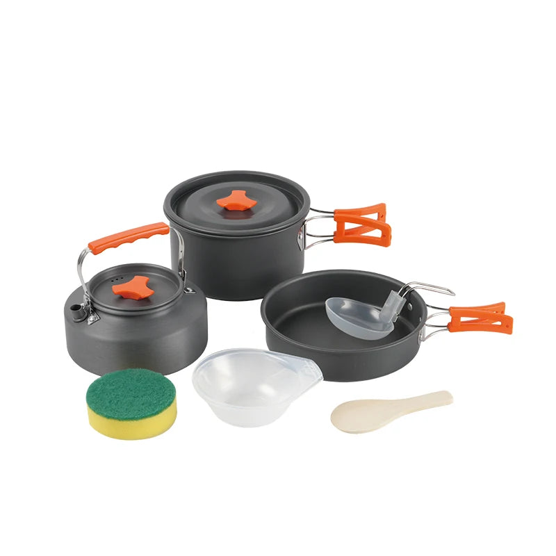BRS 1 ensemble d'ustensiles de cuisine de Camping en plein air Portable en aluminium ensemble de cuisine casseroles plats melon équipement de cuisine équipement pour la cuisine pique-nique l'atelier des ustensiles