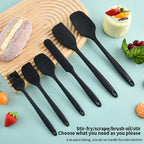 Ensemble d'ustensiles de cuisine en silicone 6 pièces, spatule à crème, spatule, pinceau à huile, ensemble de spatules de précision, outil de pâtisserie, manche non intégré l'atelier des ustensiles