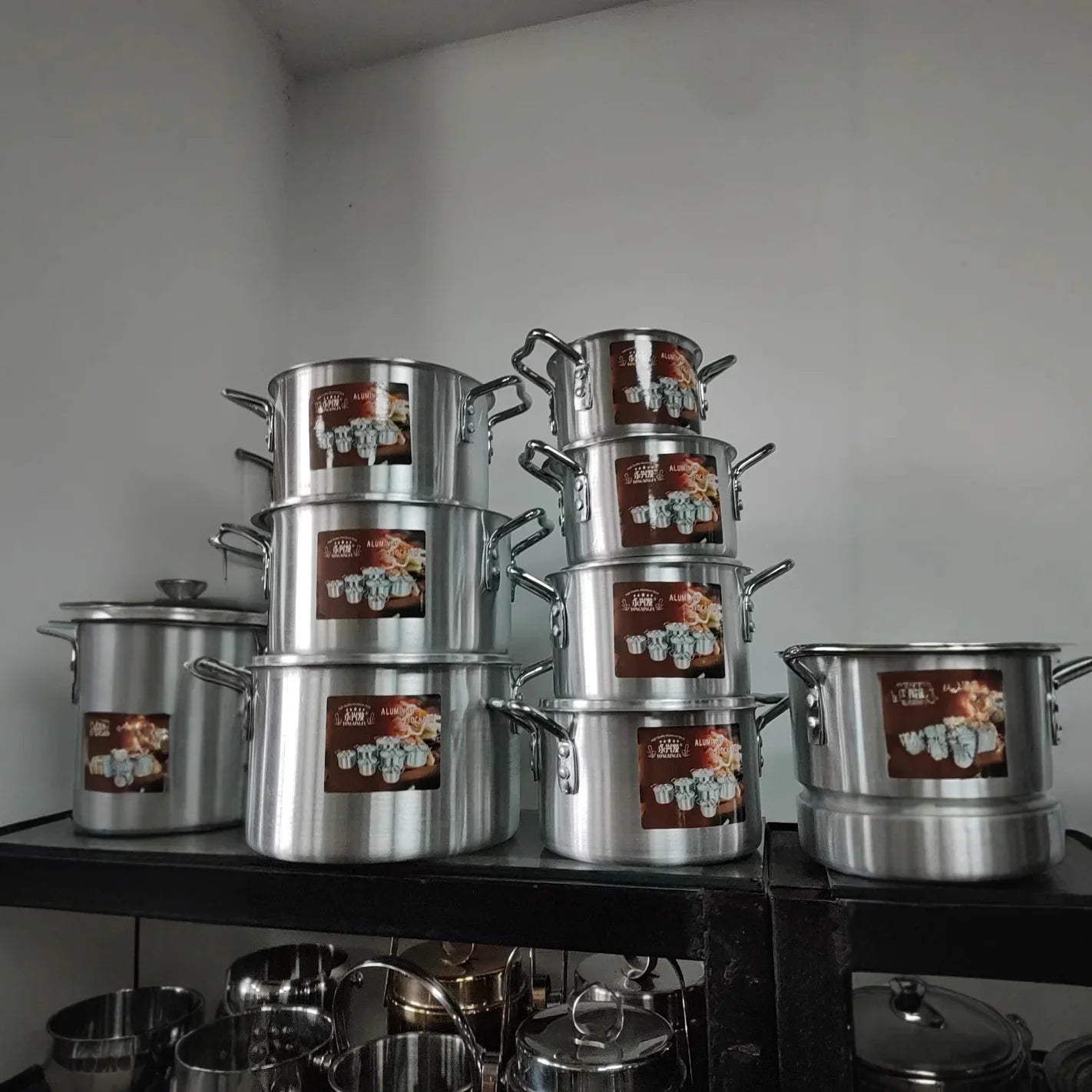Pot en aluminium prix usine ensemble de commerce extérieur direct pot en aluminium 6pcsPOLISHING COOKWARE l'atelier des ustensiles