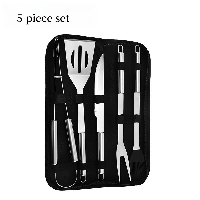 Ensemble de four en acier inoxydable, outils combinés pour Barbecue en plein air, ensemble de Barbecue, rangement, sac en tissu Portable, outils de cuisson l'atelier des ustensiles