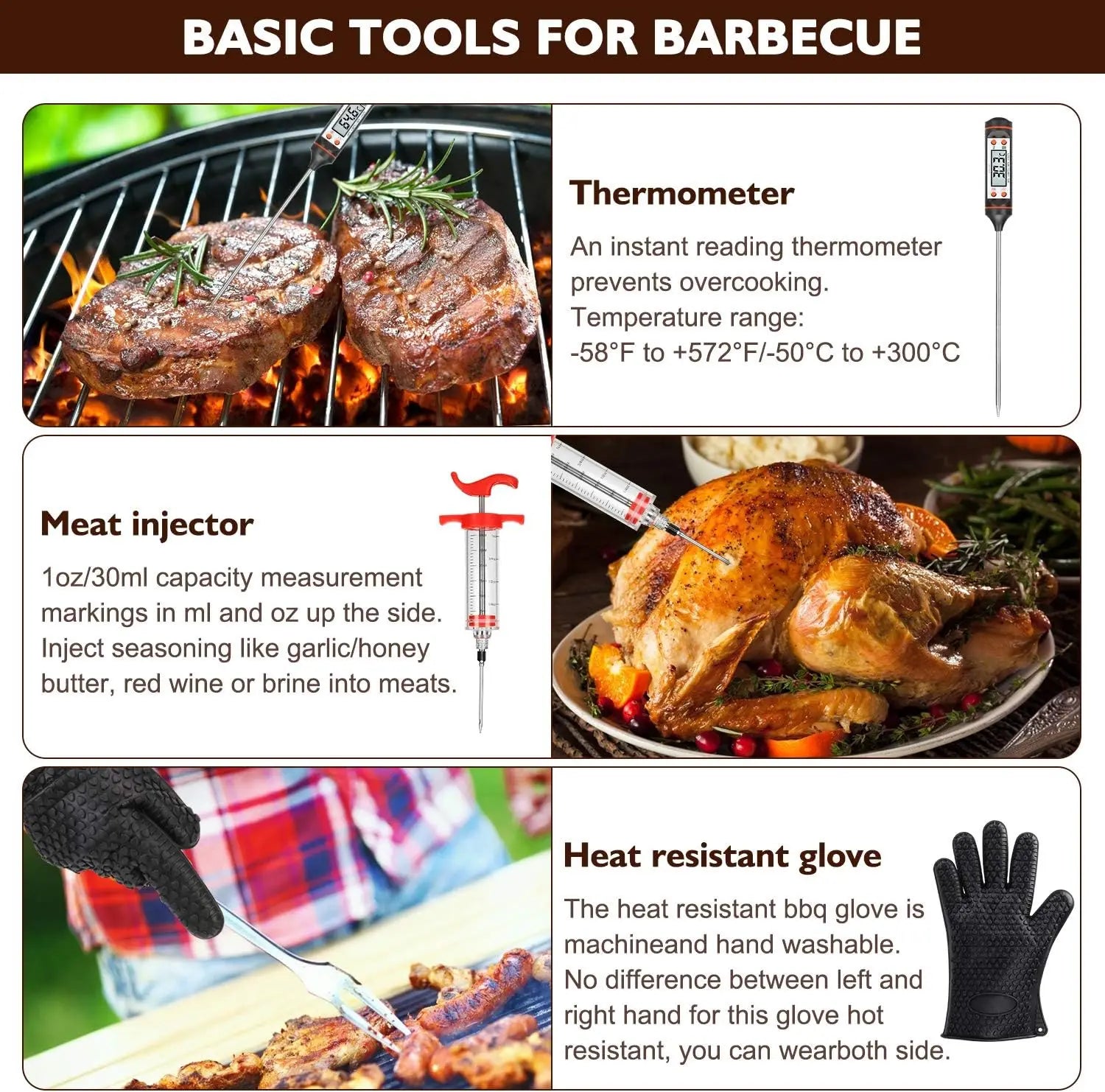 Ensemble de gril, 34 outils de barbecue avec boîtier en aluminium, accessoires de grillades en plein air pour hommes, cadeaux pour papa, anniversaire, mariage l'atelier des ustensiles
