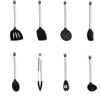 【Ensemble d'ustensiles de cuisine en Silicone de 8 pièces】 Outils de cuisine résistants à la chaleur – Spatules anti-rayures, cuillères, pinces pour poêles antiadhésives, pâtisserie, cuisine l'atelier des ustensiles